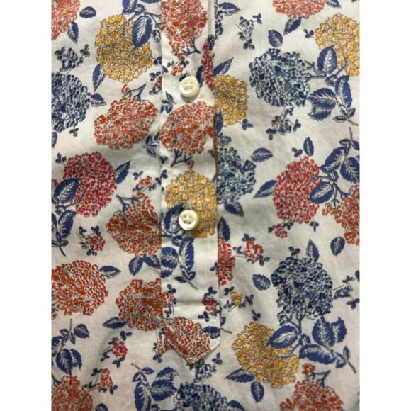 Ann Mashburn Womens Floral Button-Up Shirt Cotton Long Sleeve Small - Picture 5 of 5